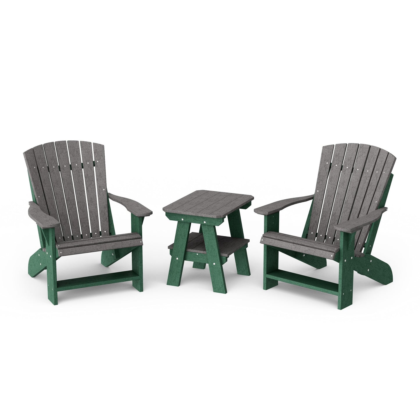 Heritage 3-Piece Adirondack Chair Set with Side Table