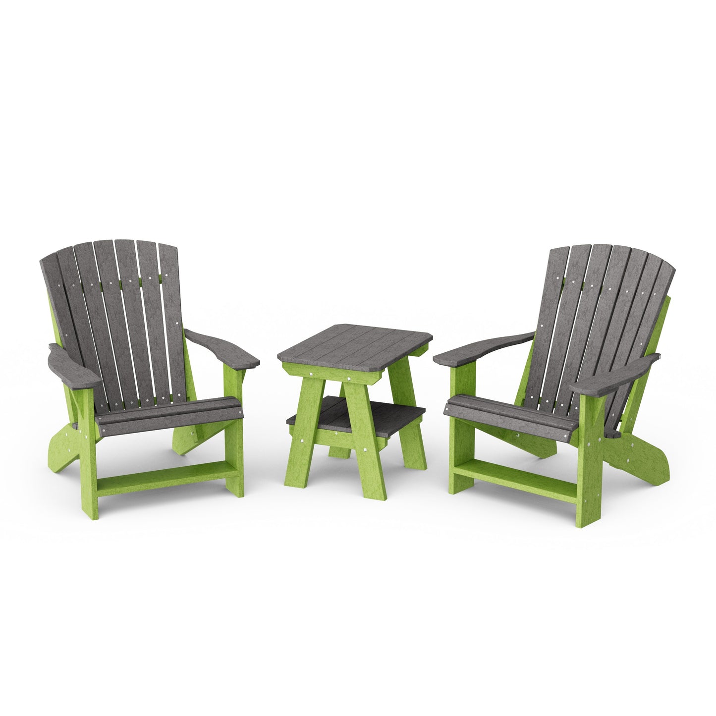 Heritage 3-Piece Adirondack Chair Set with Side Table