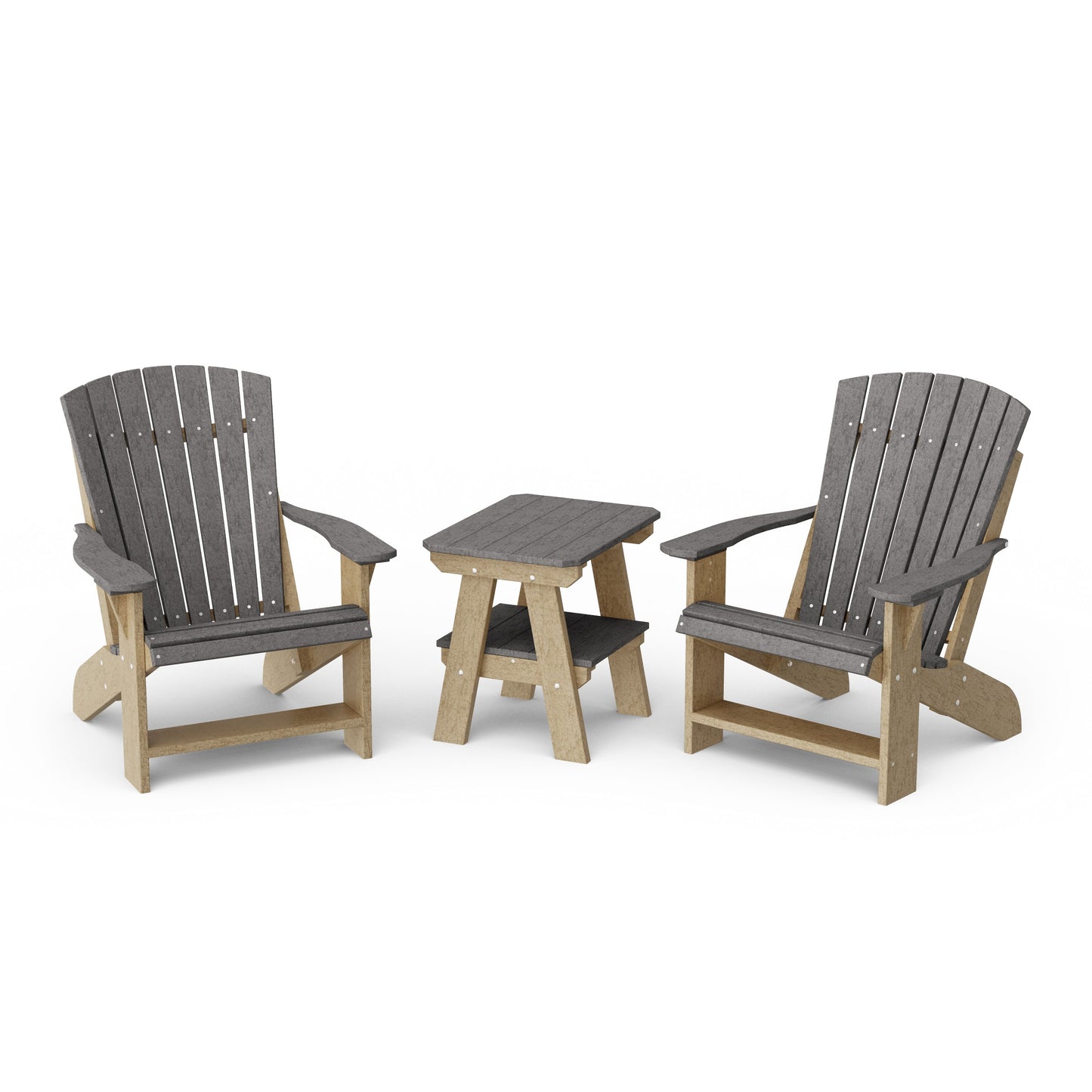 Heritage 3-Piece Adirondack Chair Set with Side Table