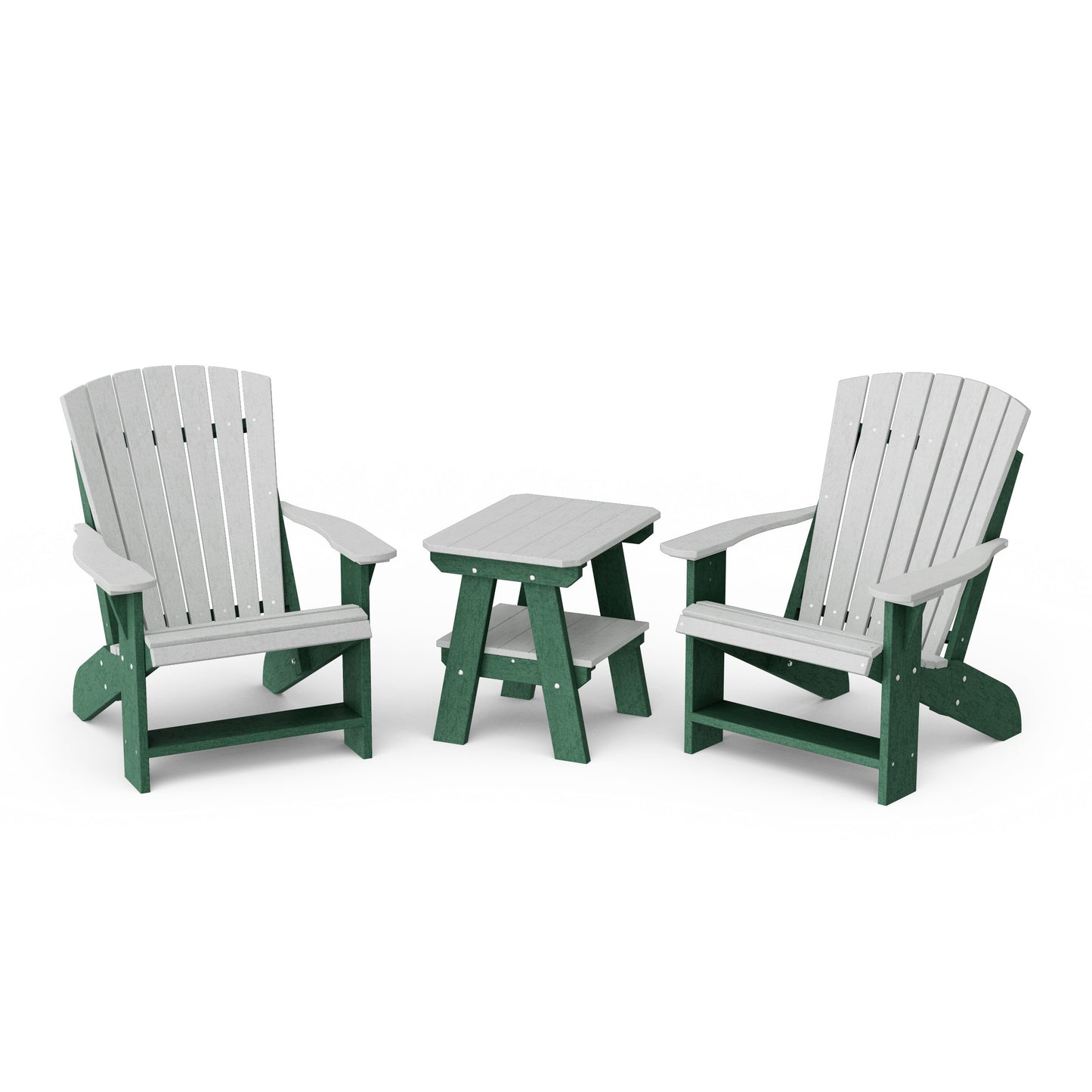 Heritage 3-Piece Adirondack Chair Set with Side Table