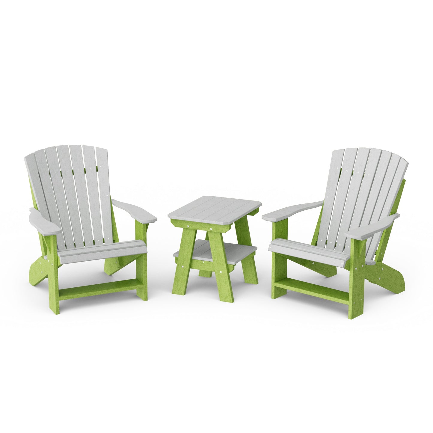 Heritage 3-Piece Adirondack Chair Set with Side Table