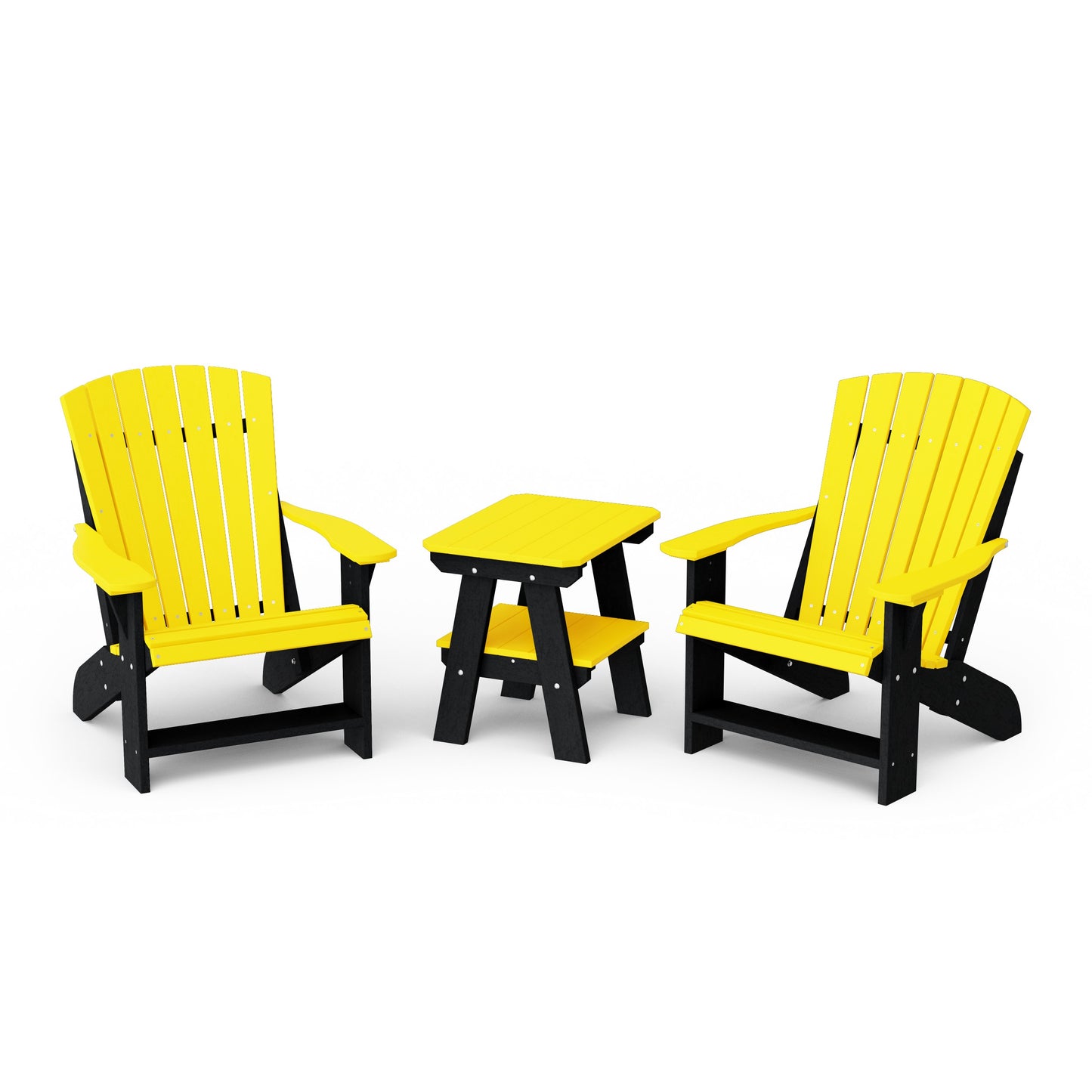 Heritage 3-Piece Adirondack Chair Set with Side Table