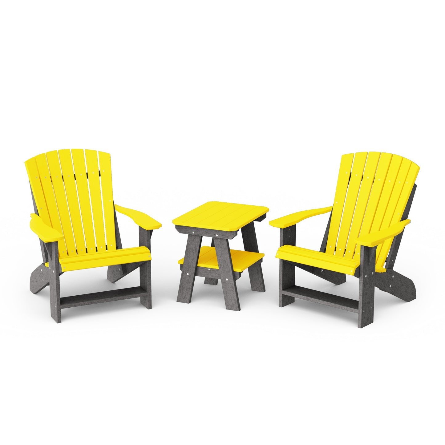 Heritage 3-Piece Adirondack Chair Set with Side Table