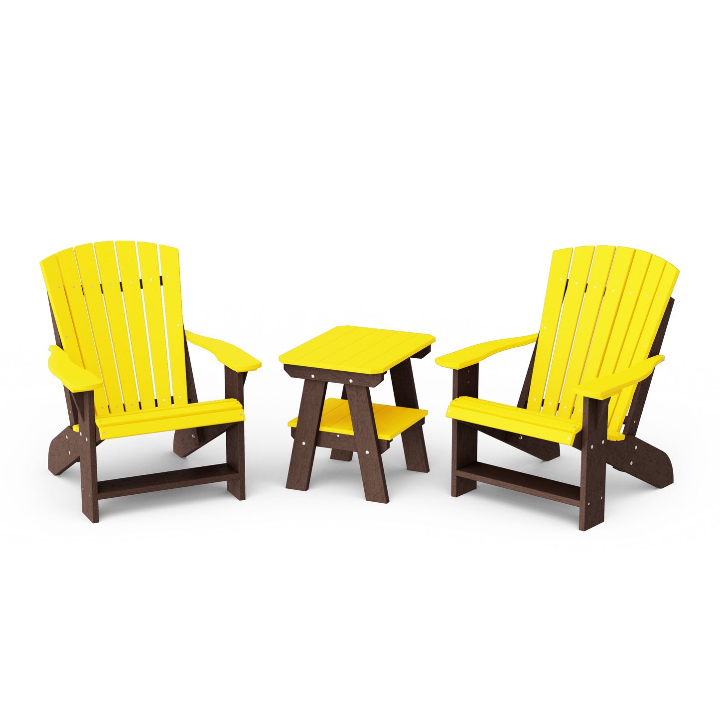 Heritage 3-Piece Adirondack Chair Set with Side Table