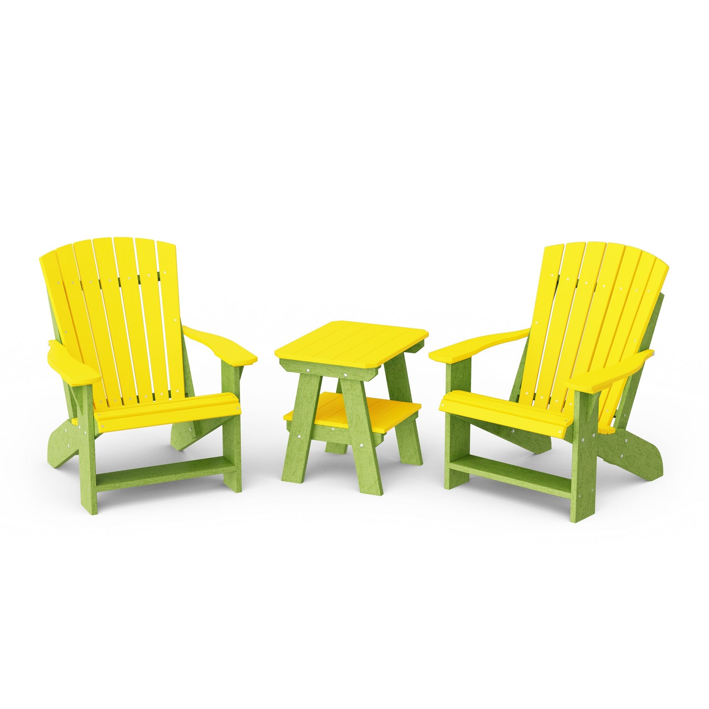 Heritage 3-Piece Adirondack Chair Set with Side Table