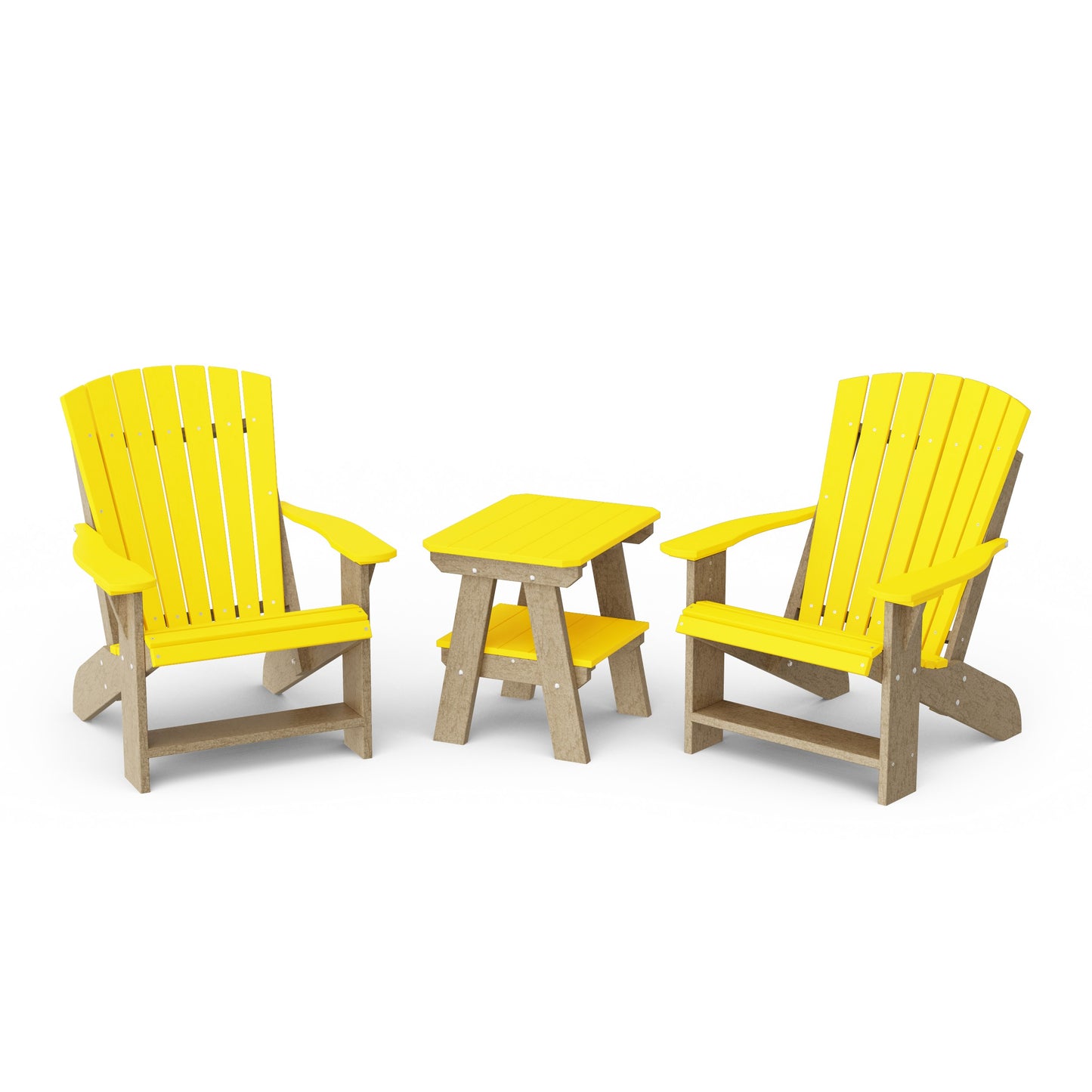 Heritage 3-Piece Adirondack Chair Set with Side Table
