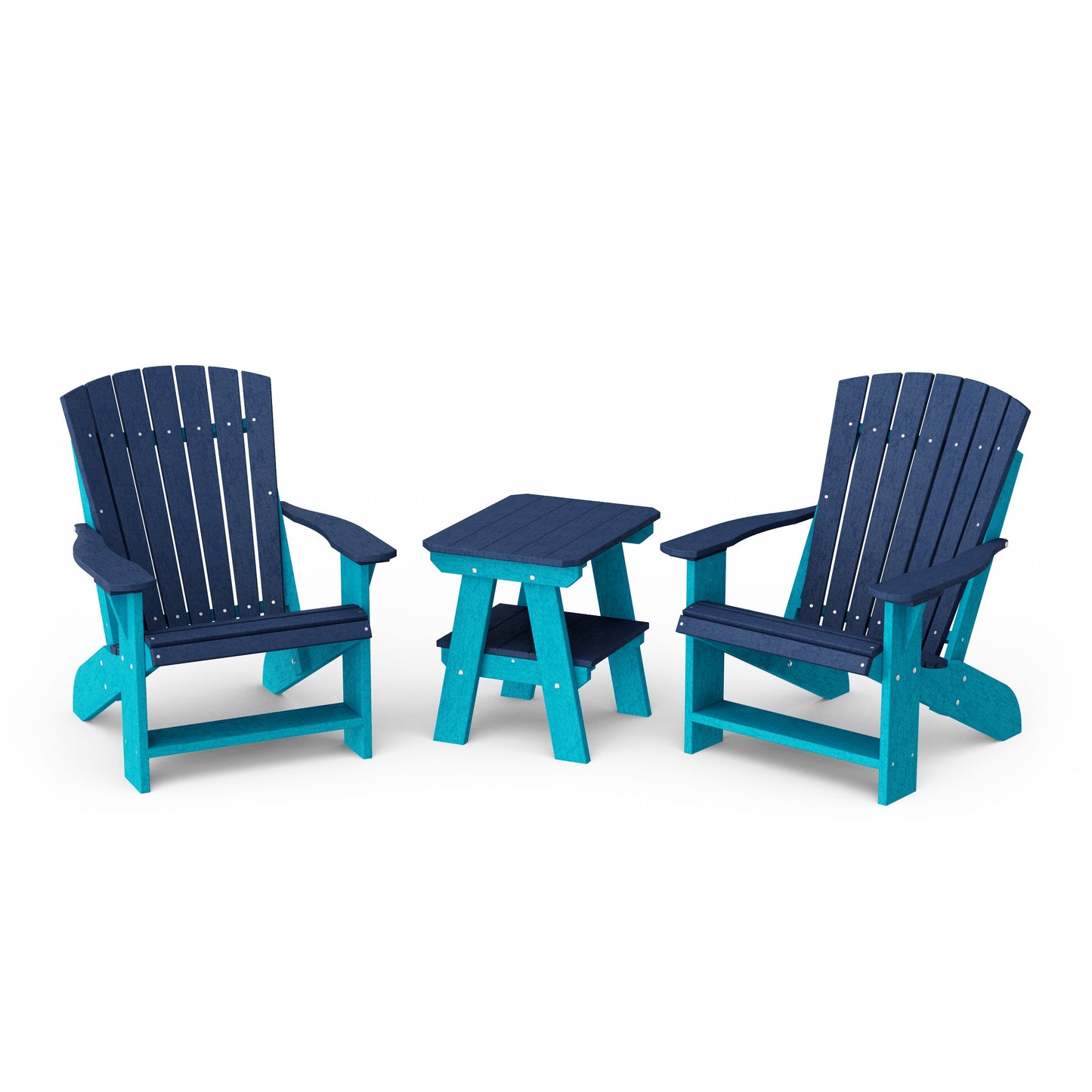 Heritage 3-Piece Adirondack Chair Set with Side Table