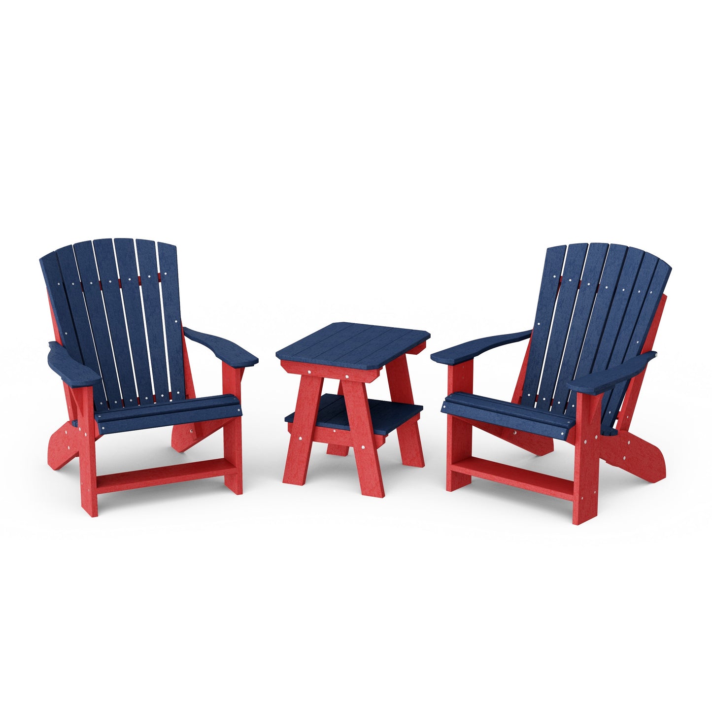 Heritage 3-Piece Adirondack Chair Set with Side Table