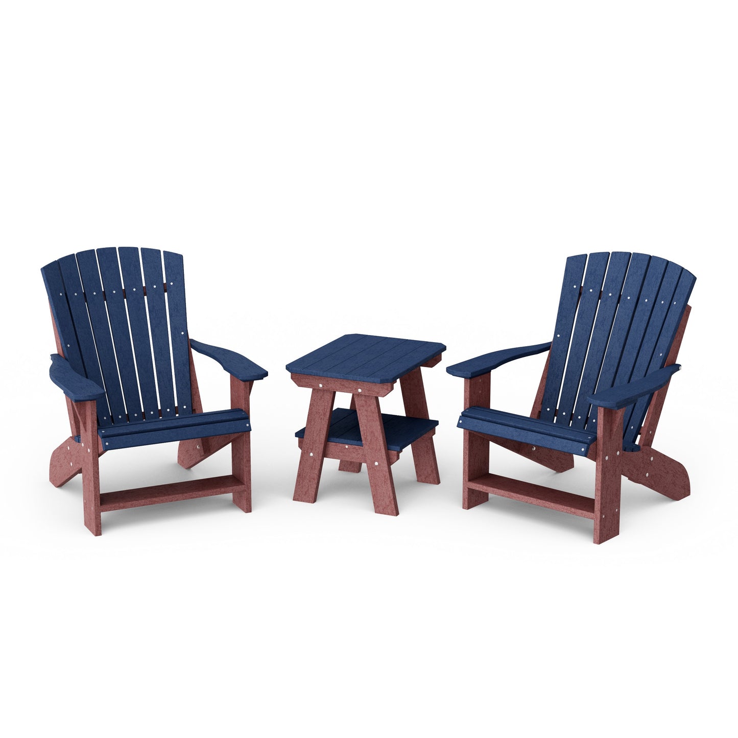 Heritage 3-Piece Adirondack Chair Set with Side Table