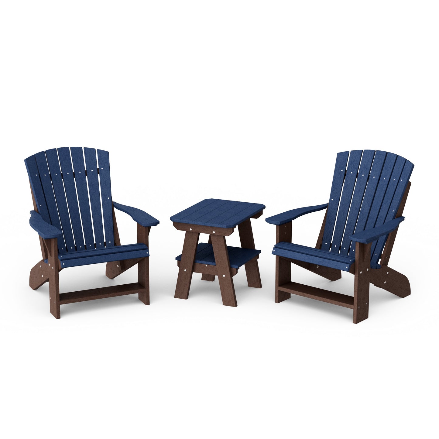 Heritage 3-Piece Adirondack Chair Set with Side Table