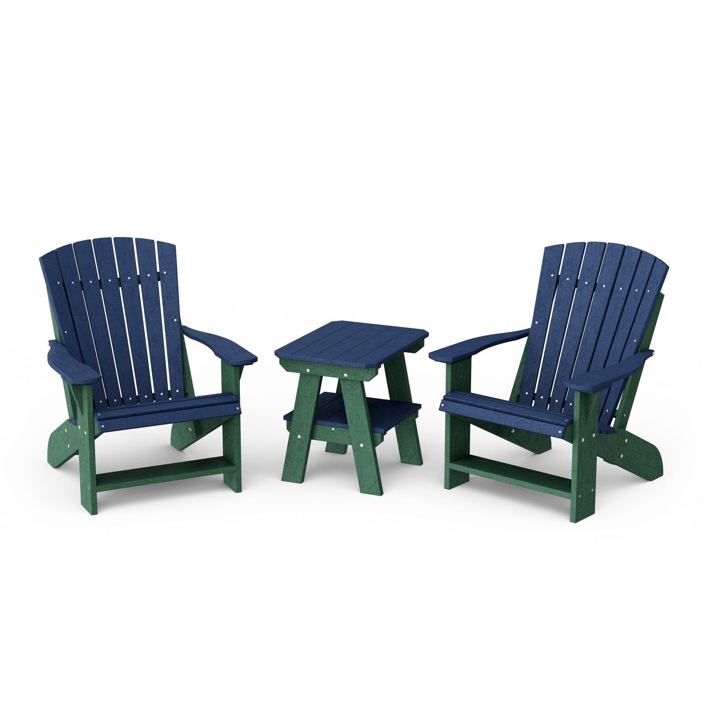 Heritage 3-Piece Adirondack Chair Set with Side Table