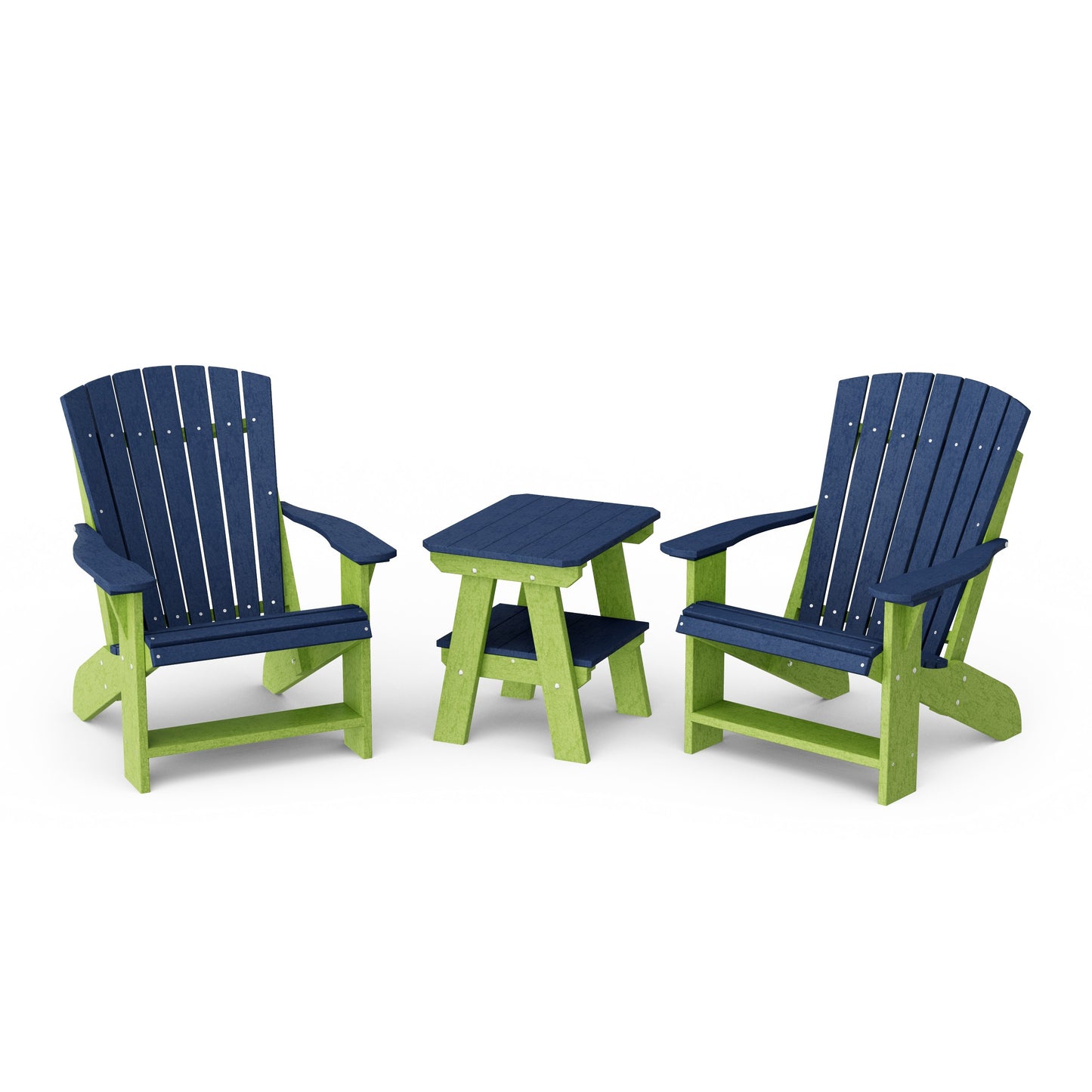 Heritage 3-Piece Adirondack Chair Set with Side Table
