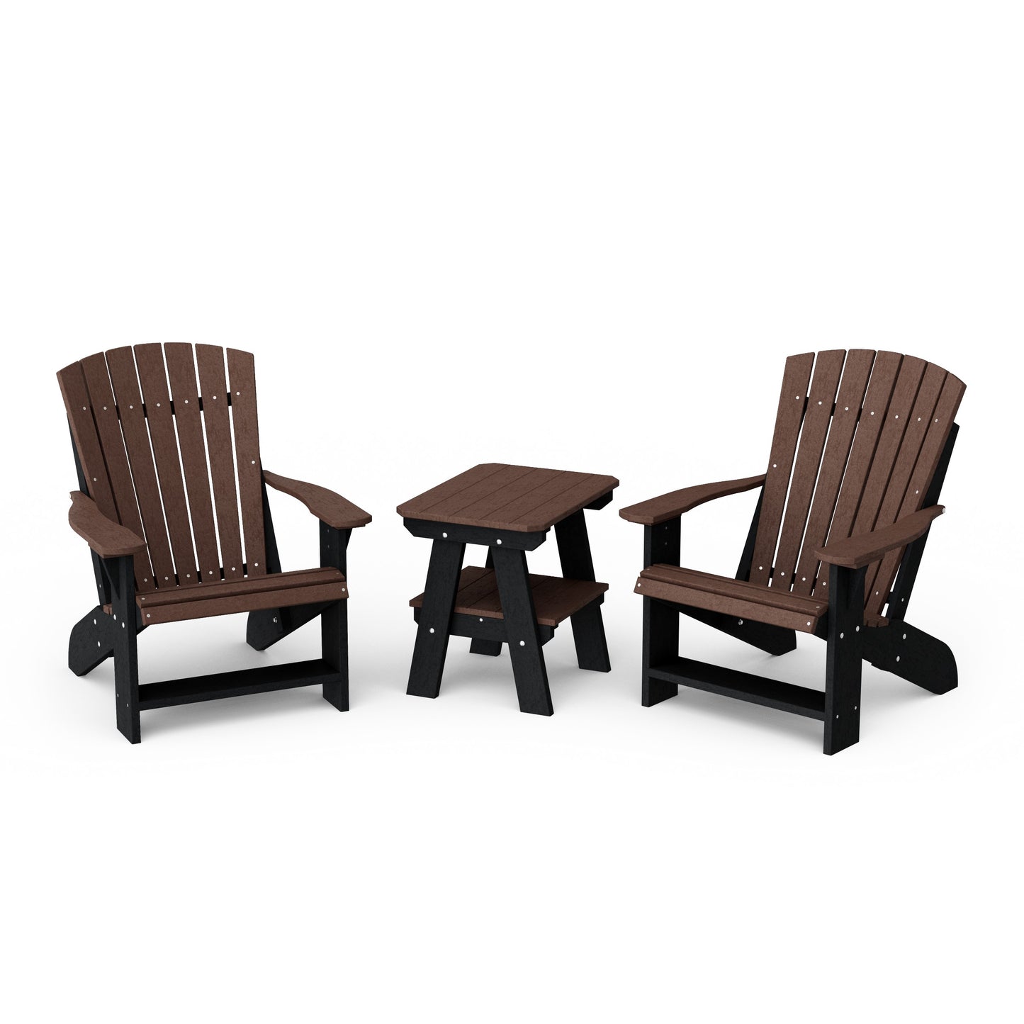 Heritage 3-Piece Adirondack Chair Set with Side Table