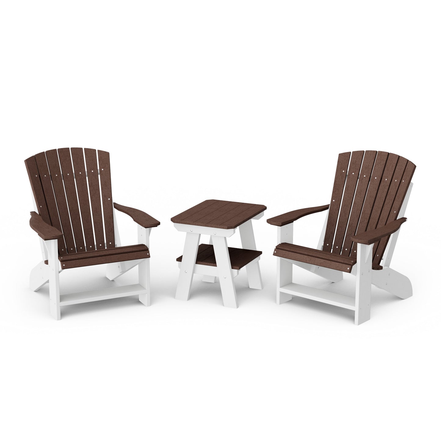 Heritage 3-Piece Adirondack Chair Set with Side Table