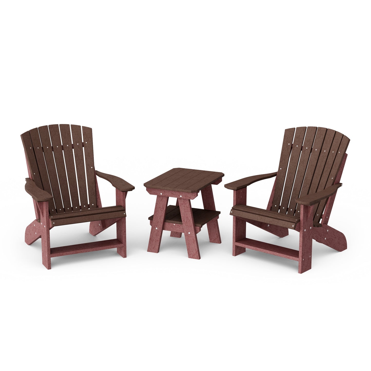 Heritage 3-Piece Adirondack Chair Set with Side Table