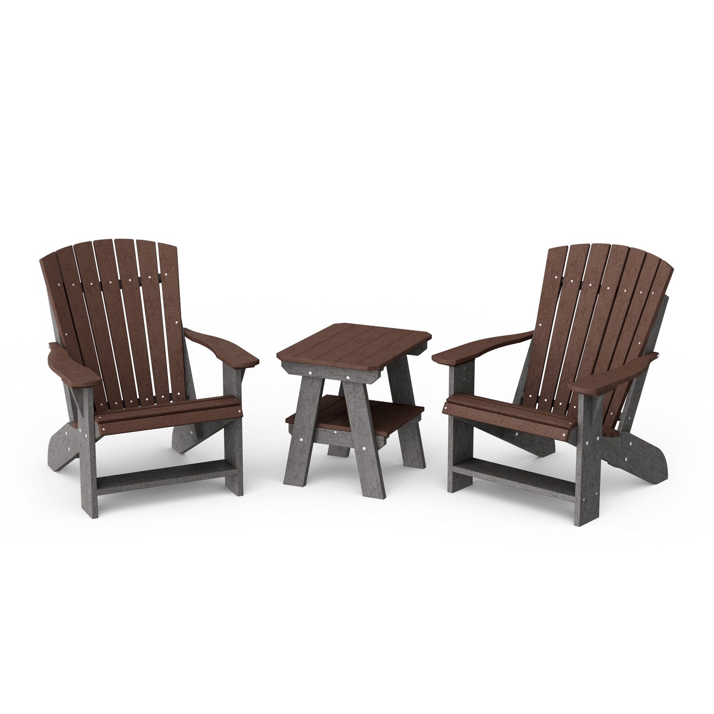 Heritage 3-Piece Adirondack Chair Set with Side Table