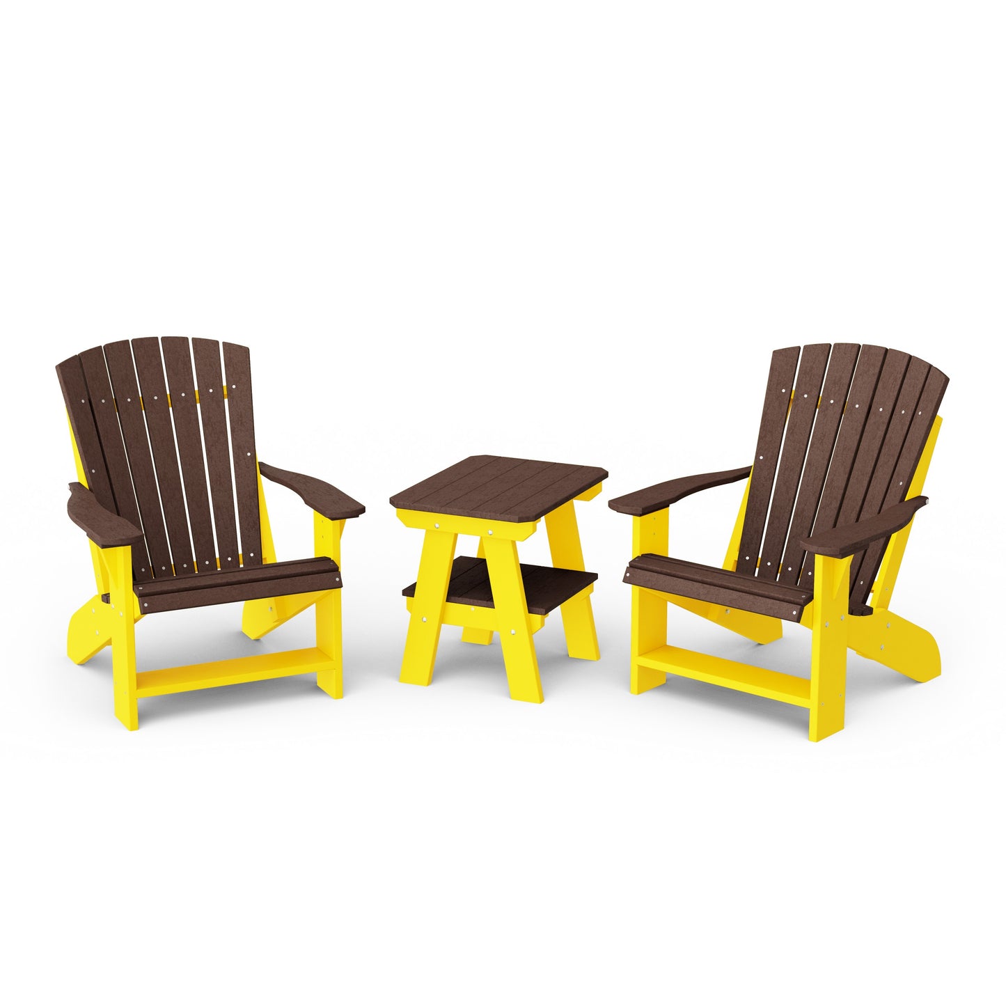 Heritage 3-Piece Adirondack Chair Set with Side Table