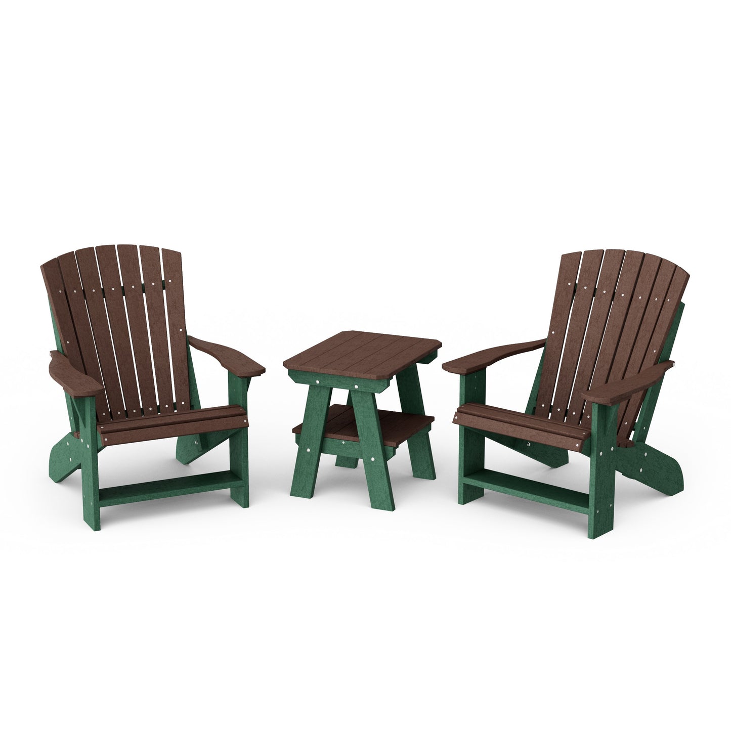 Heritage 3-Piece Adirondack Chair Set with Side Table