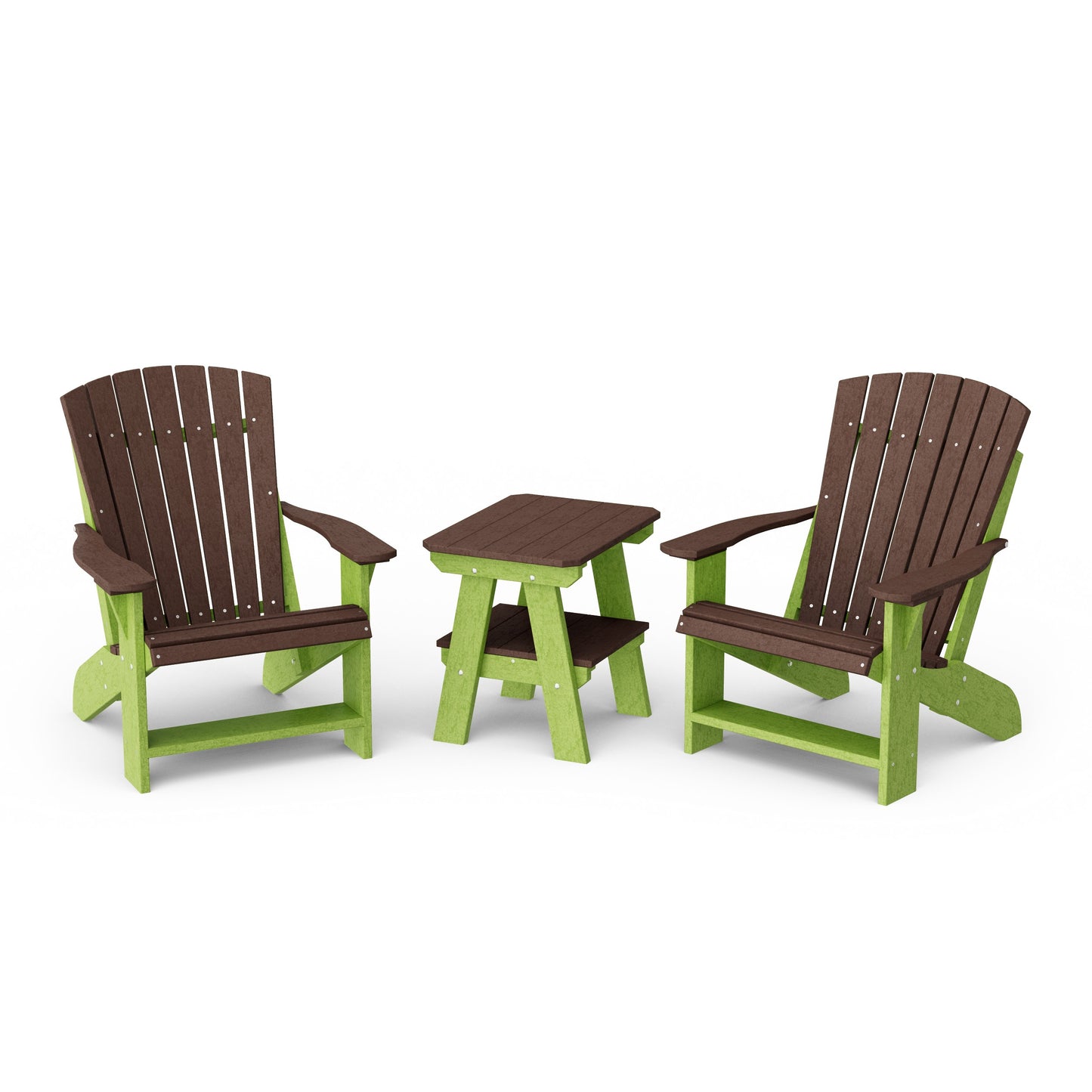 Heritage 3-Piece Adirondack Chair Set with Side Table