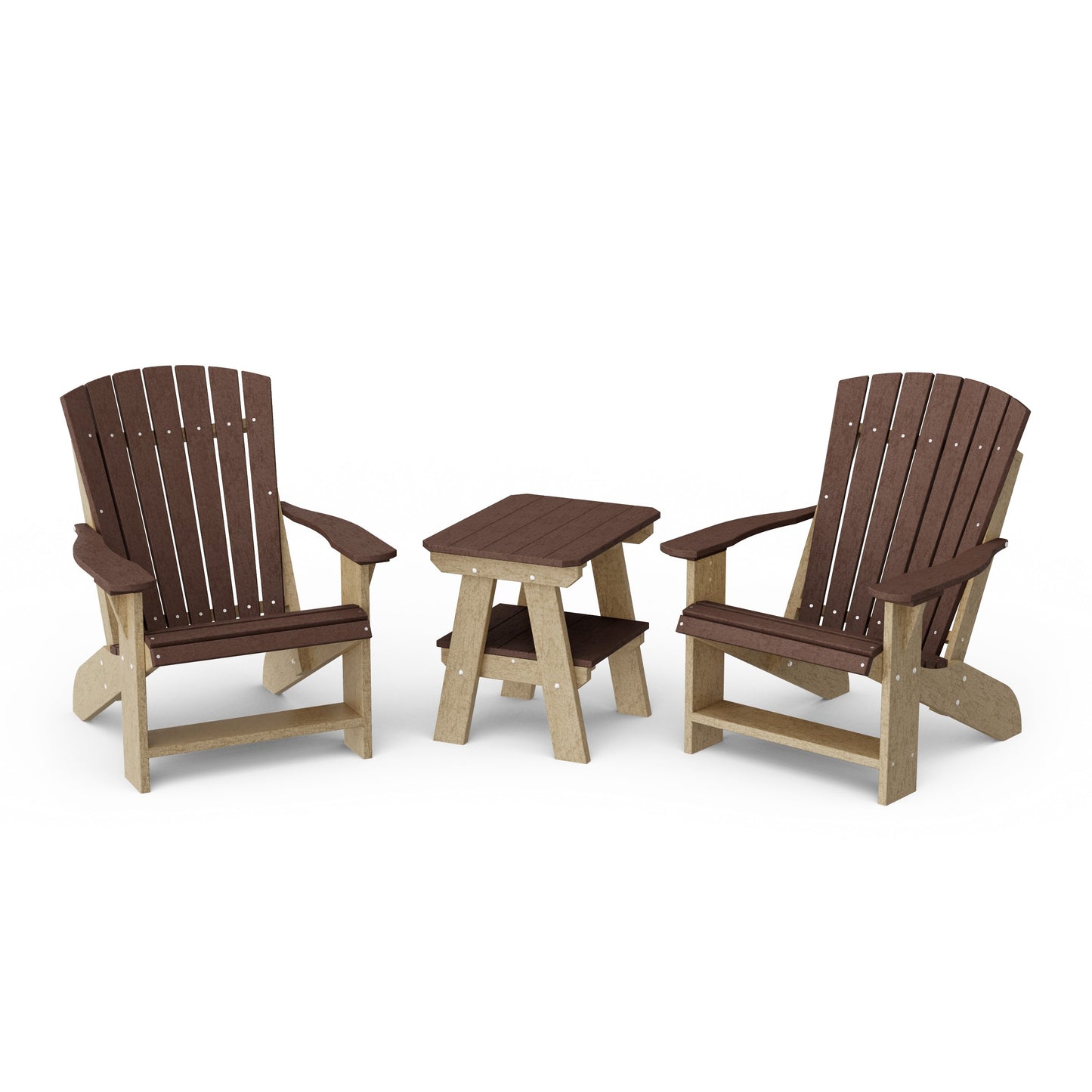 Heritage 3-Piece Adirondack Chair Set with Side Table