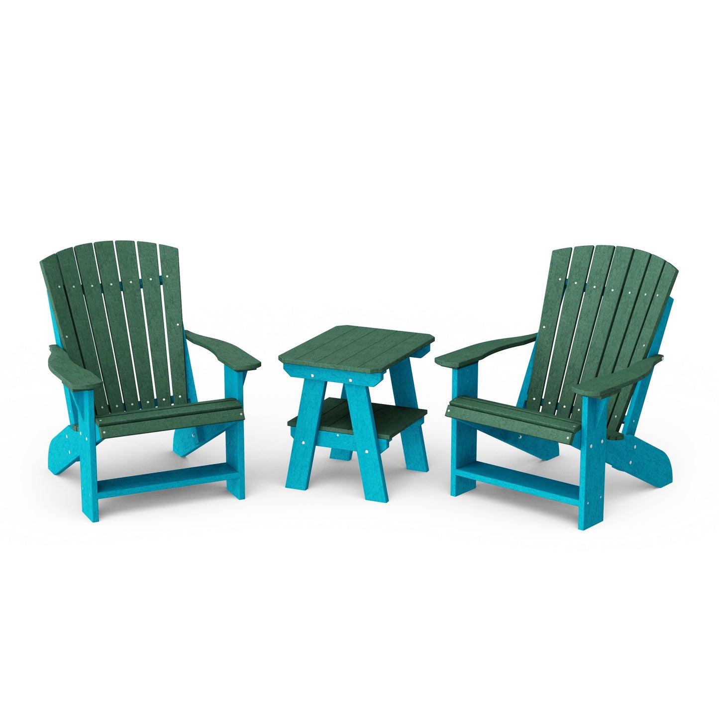 Heritage 3-Piece Adirondack Chair Set with Side Table