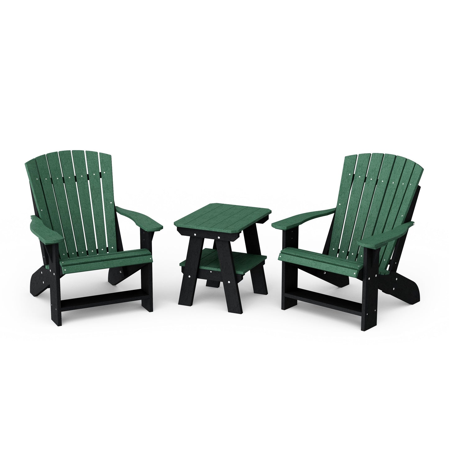 Heritage 3-Piece Adirondack Chair Set with Side Table