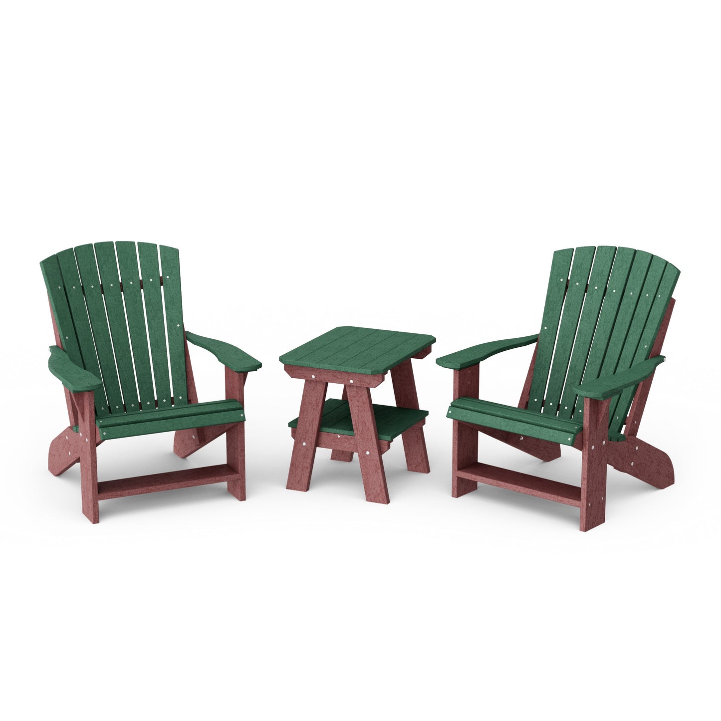 Heritage 3-Piece Adirondack Chair Set with Side Table