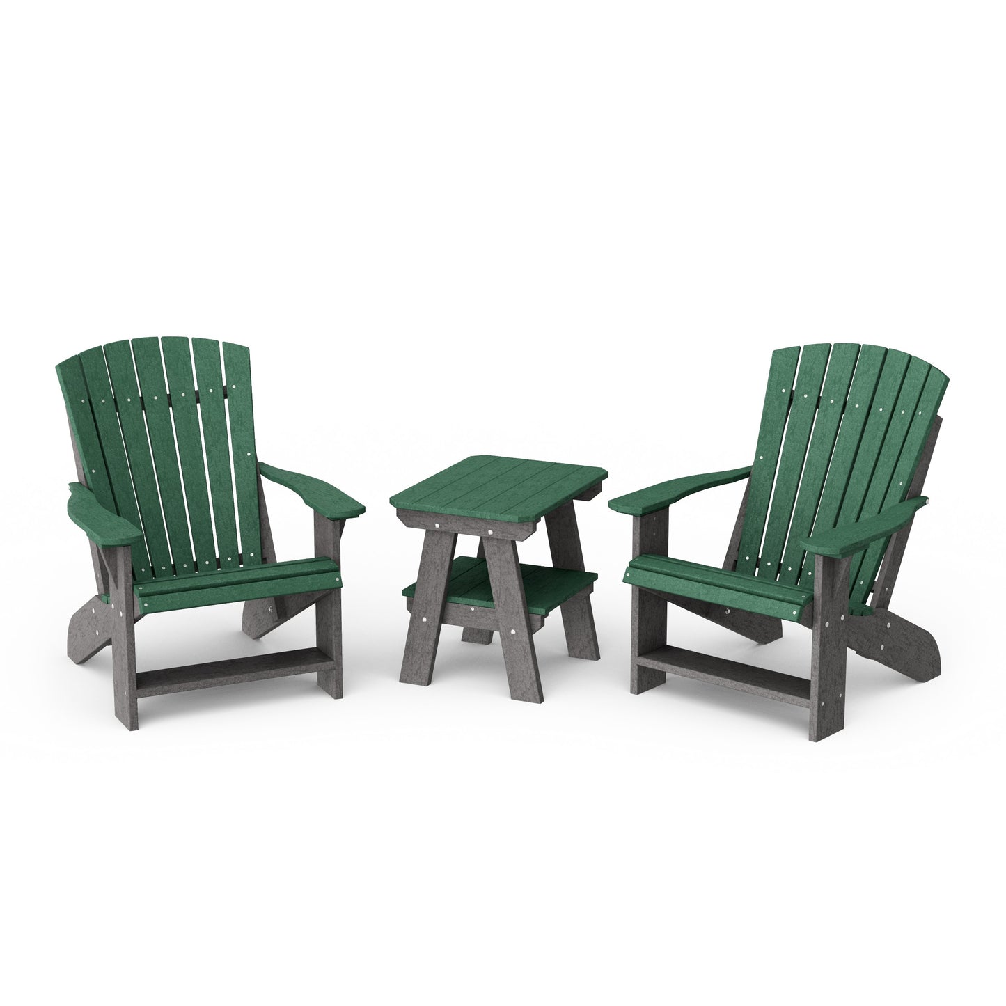 Heritage 3-Piece Adirondack Chair Set with Side Table