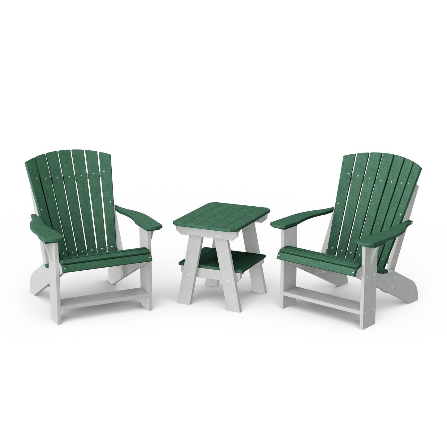 Heritage 3-Piece Adirondack Chair Set with Side Table
