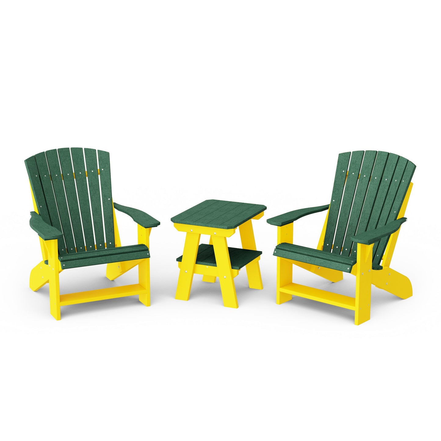 Heritage 3-Piece Adirondack Chair Set with Side Table