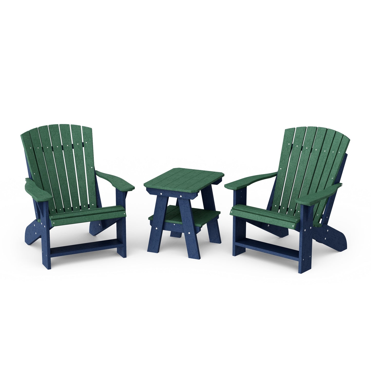 Heritage 3-Piece Adirondack Chair Set with Side Table