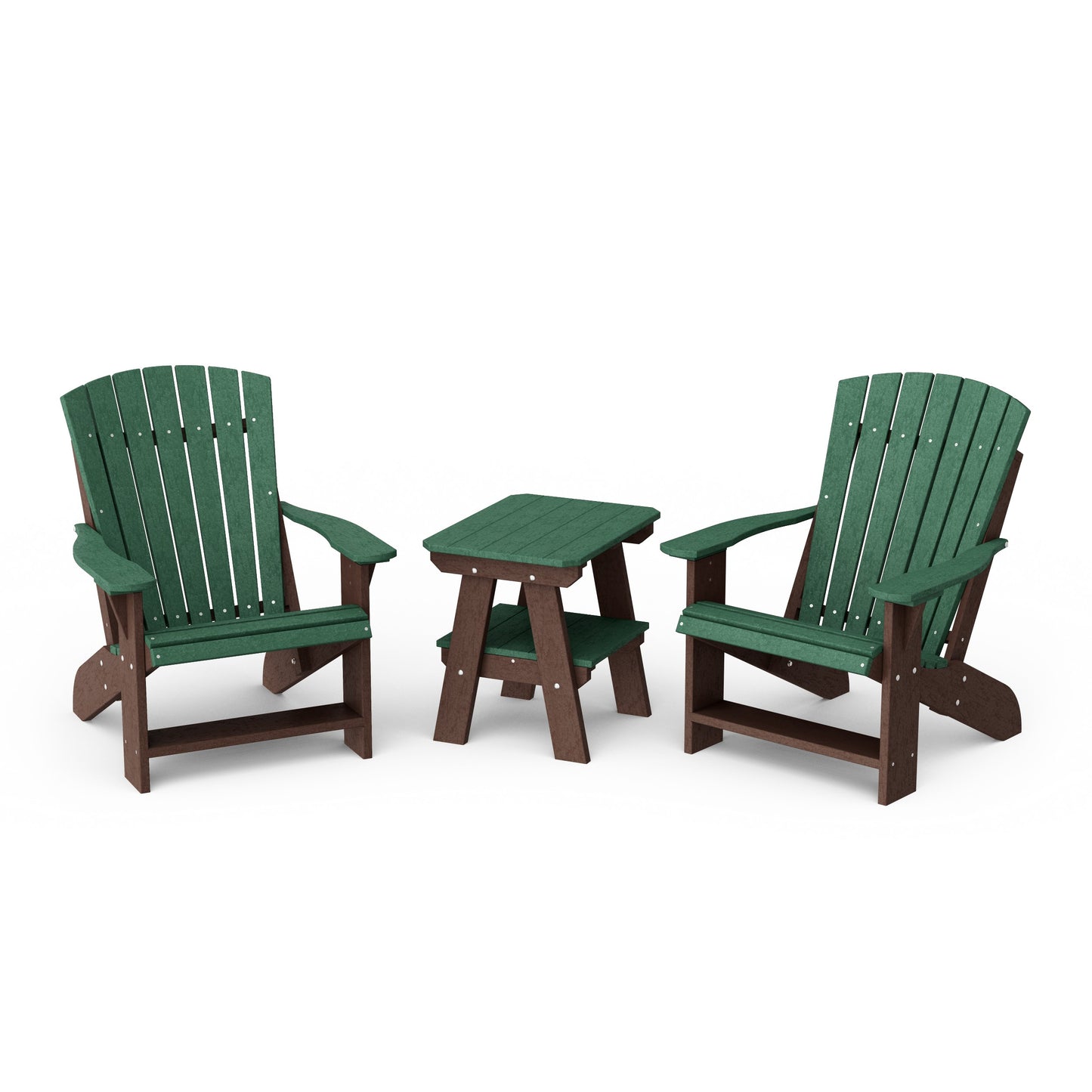 Heritage 3-Piece Adirondack Chair Set with Side Table