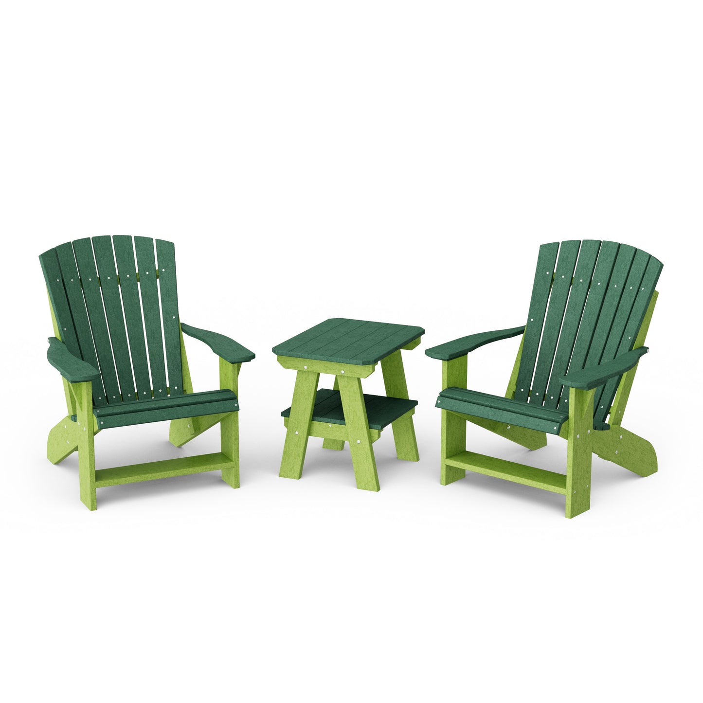Heritage 3-Piece Adirondack Chair Set with Side Table