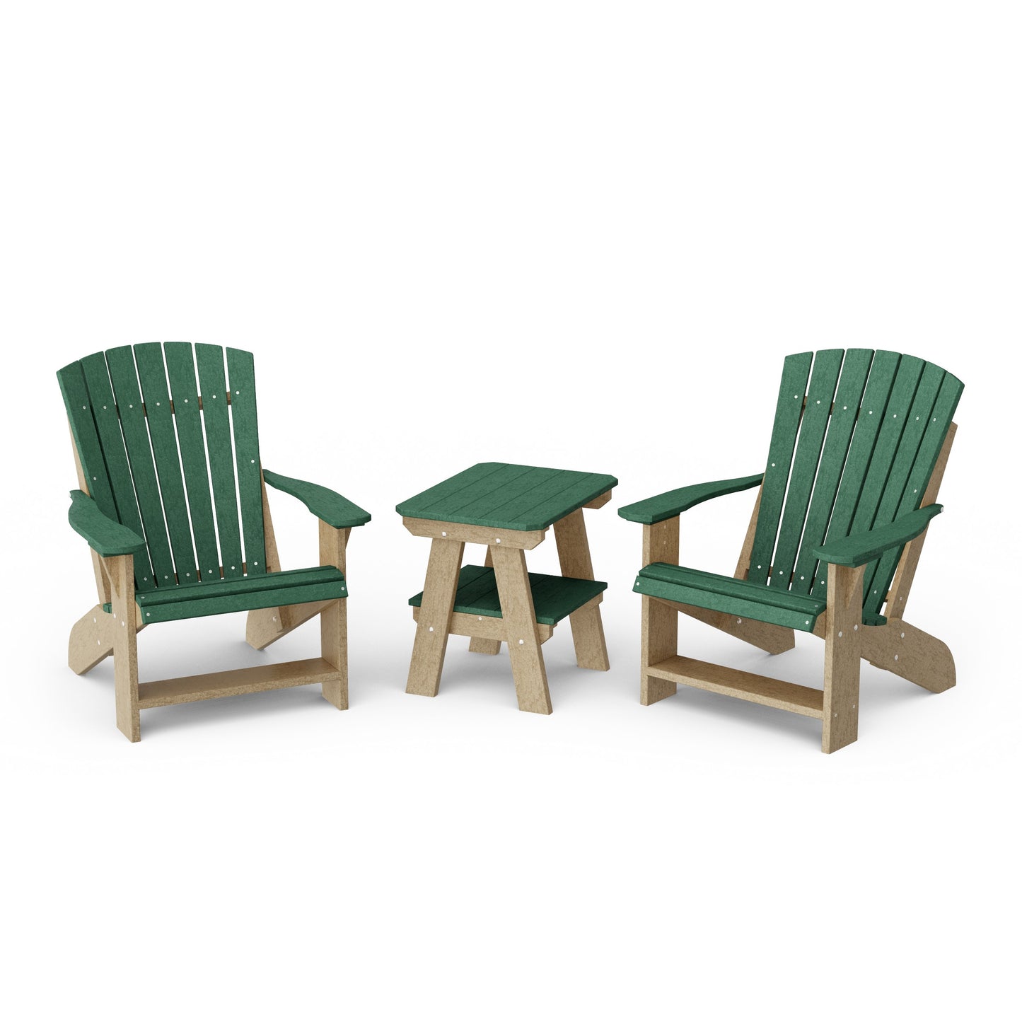 Heritage 3-Piece Adirondack Chair Set with Side Table