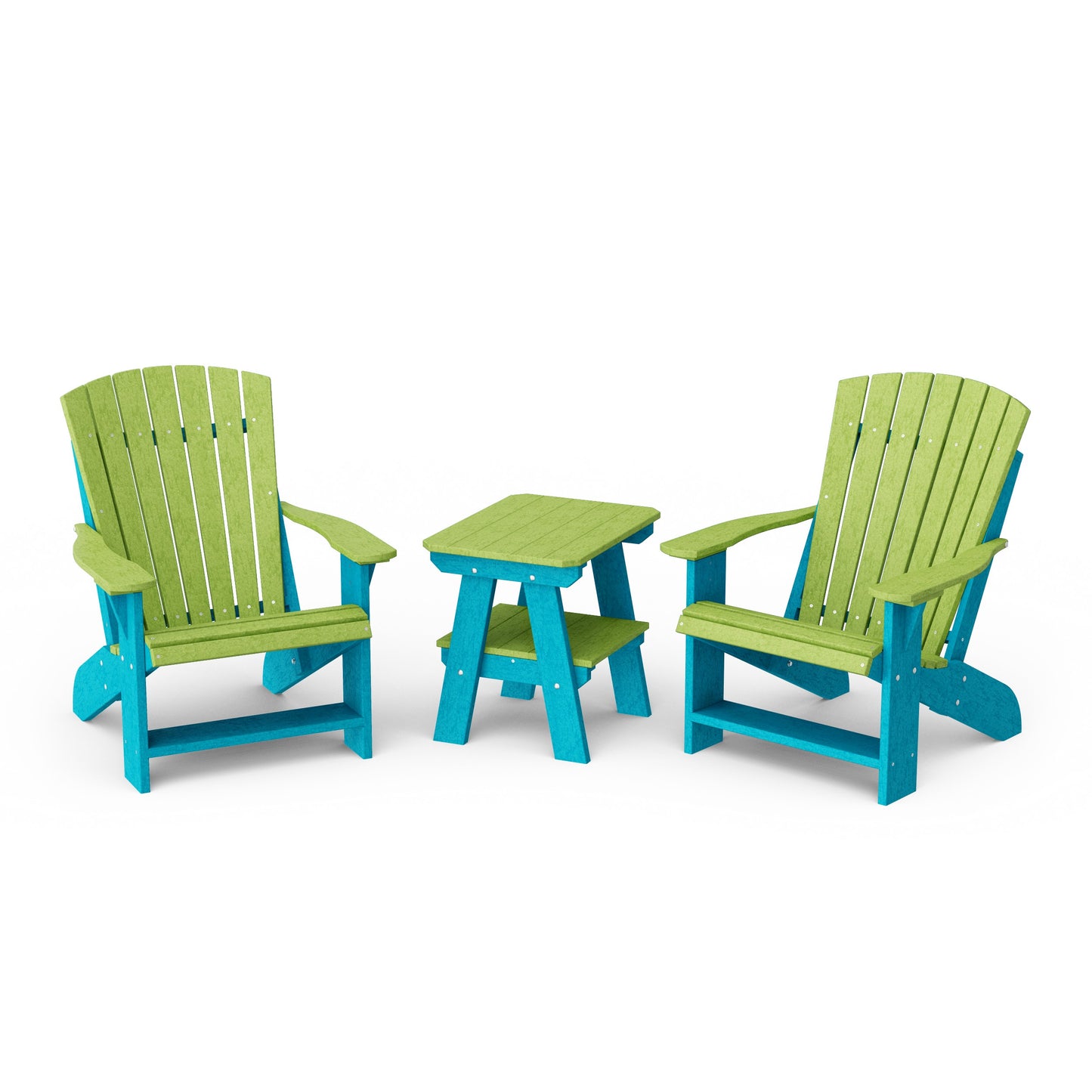 Heritage 3-Piece Adirondack Chair Set with Side Table