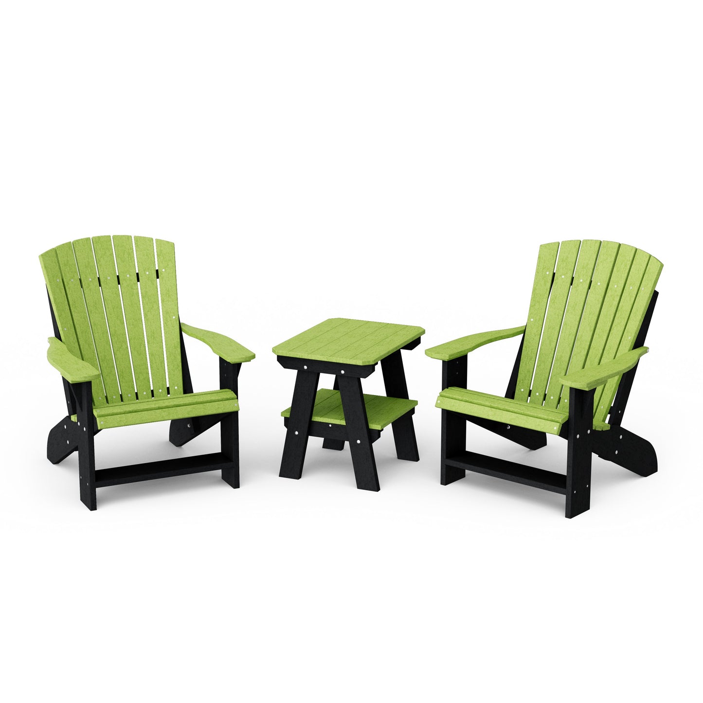 Heritage 3-Piece Adirondack Chair Set with Side Table
