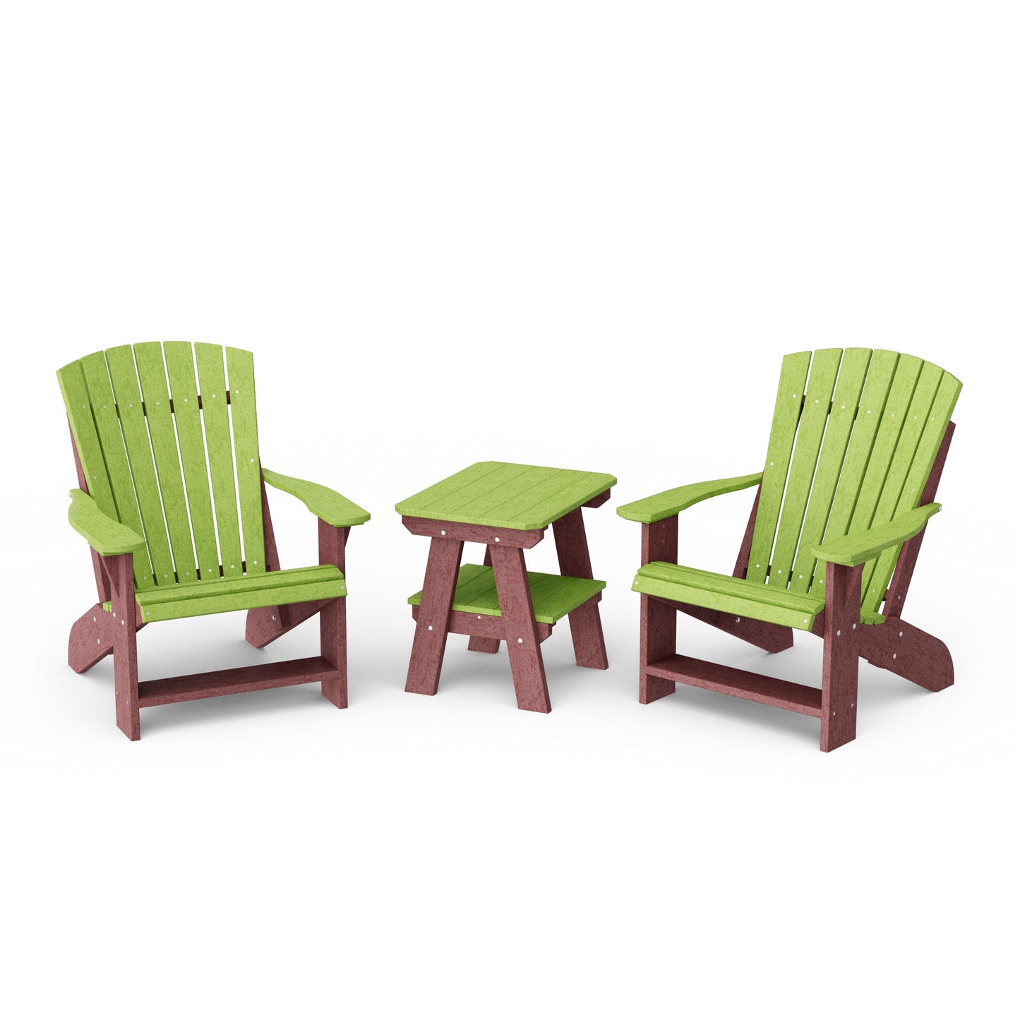 Heritage 3-Piece Adirondack Chair Set with Side Table