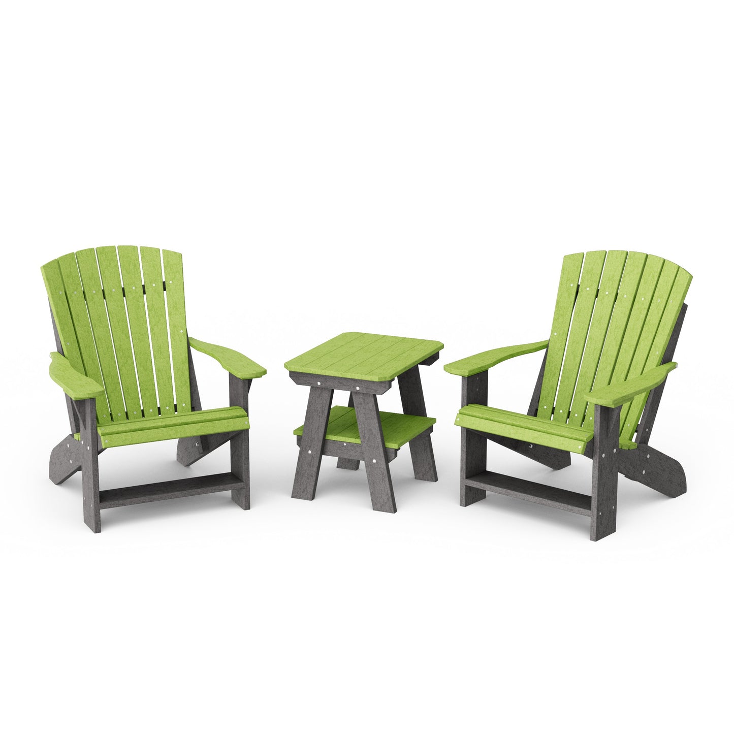 Heritage 3-Piece Adirondack Chair Set with Side Table