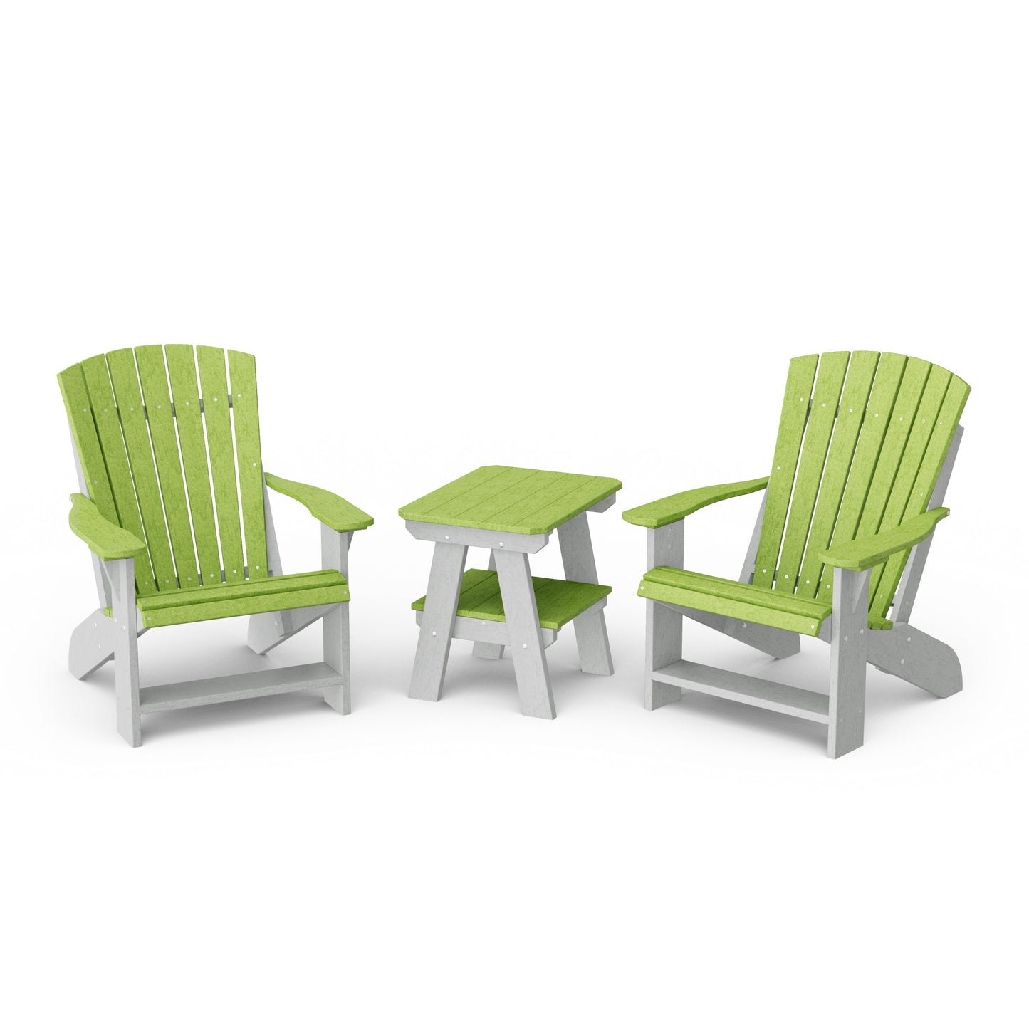 Heritage 3-Piece Adirondack Chair Set with Side Table