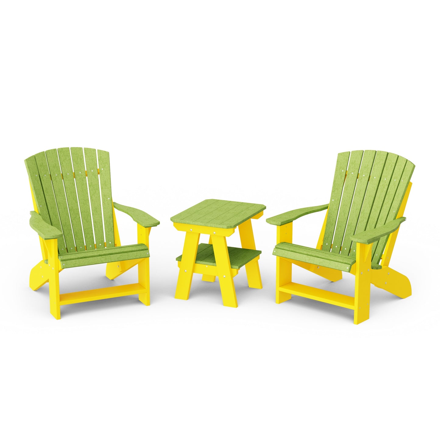 Heritage 3-Piece Adirondack Chair Set with Side Table