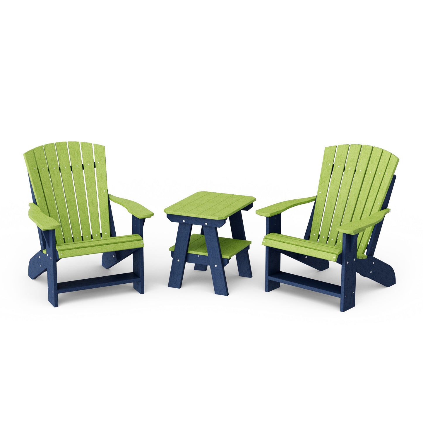 Heritage 3-Piece Adirondack Chair Set with Side Table