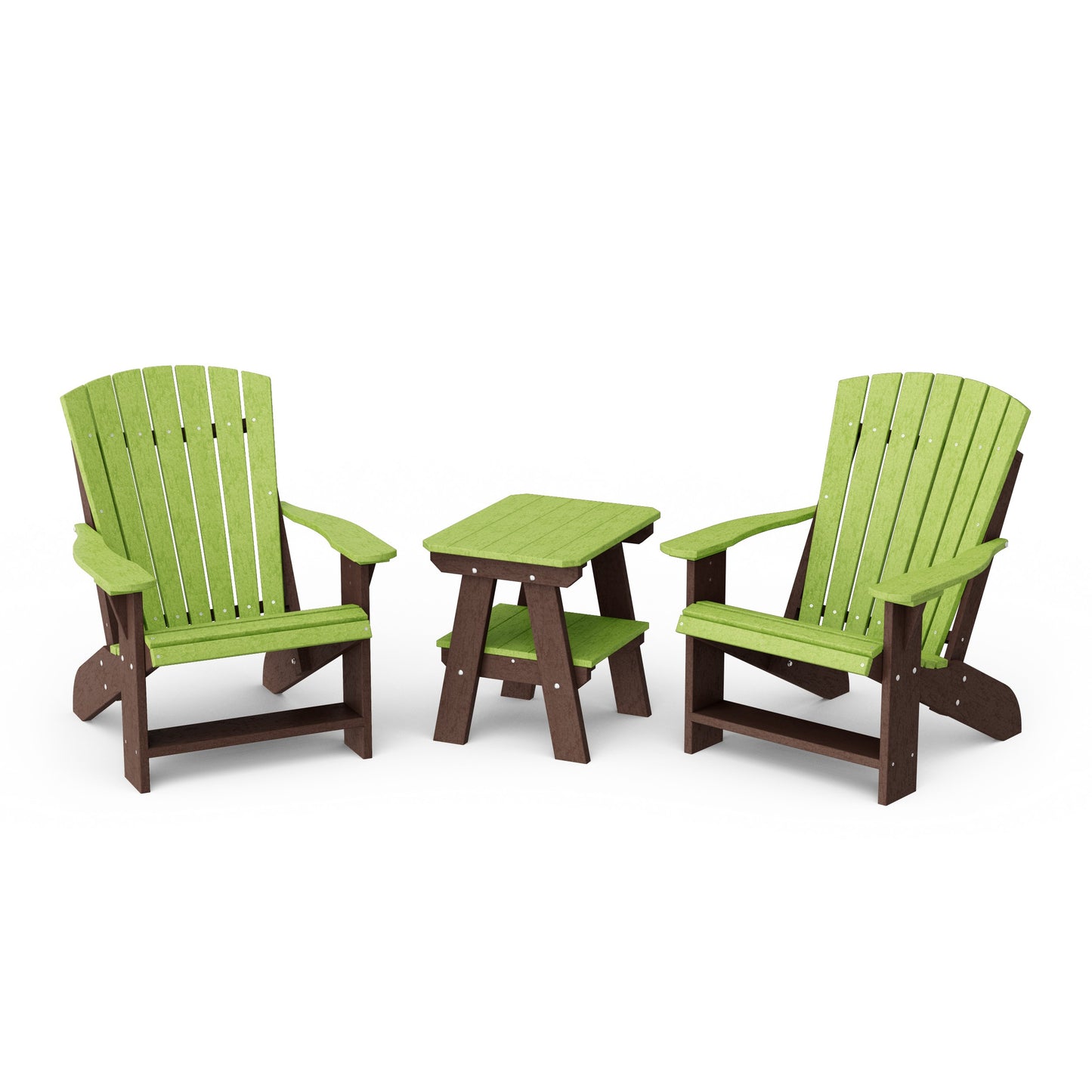 Heritage 3-Piece Adirondack Chair Set with Side Table