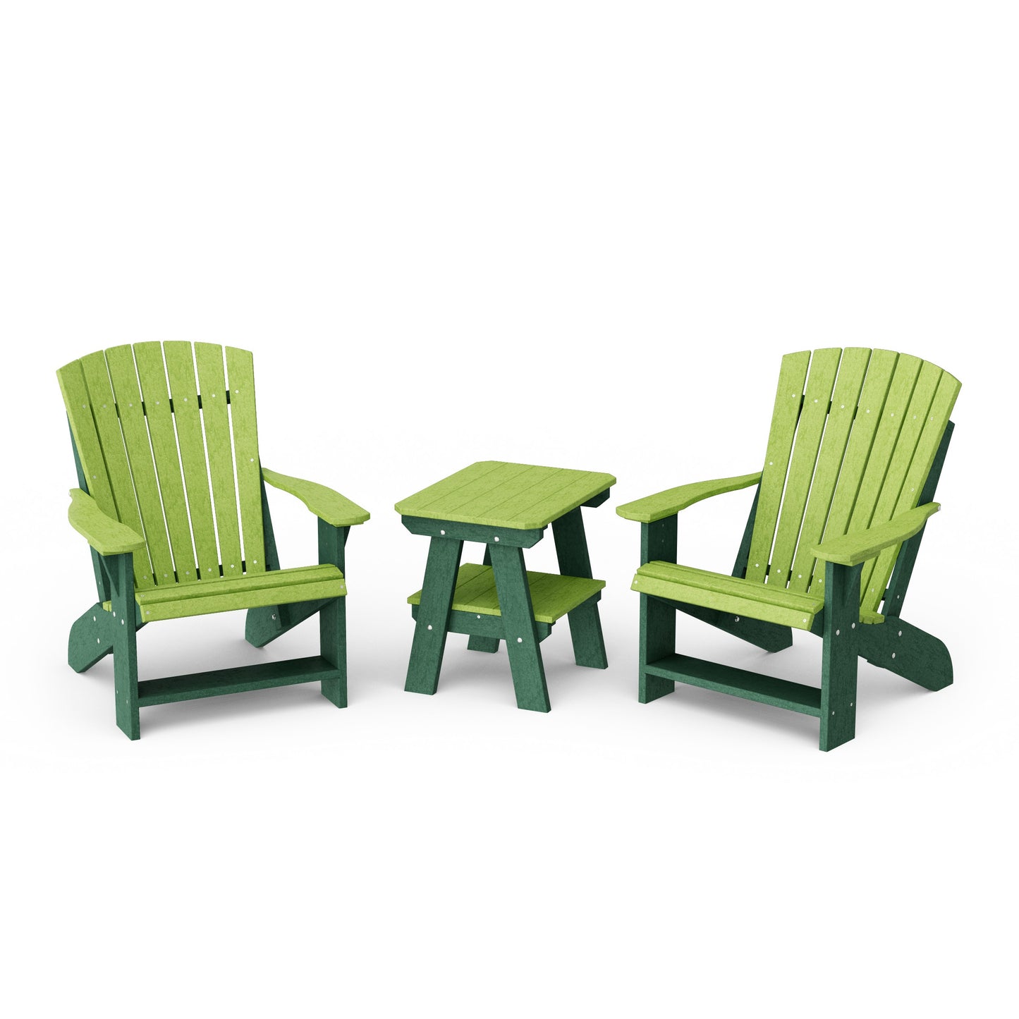 Heritage 3-Piece Adirondack Chair Set with Side Table