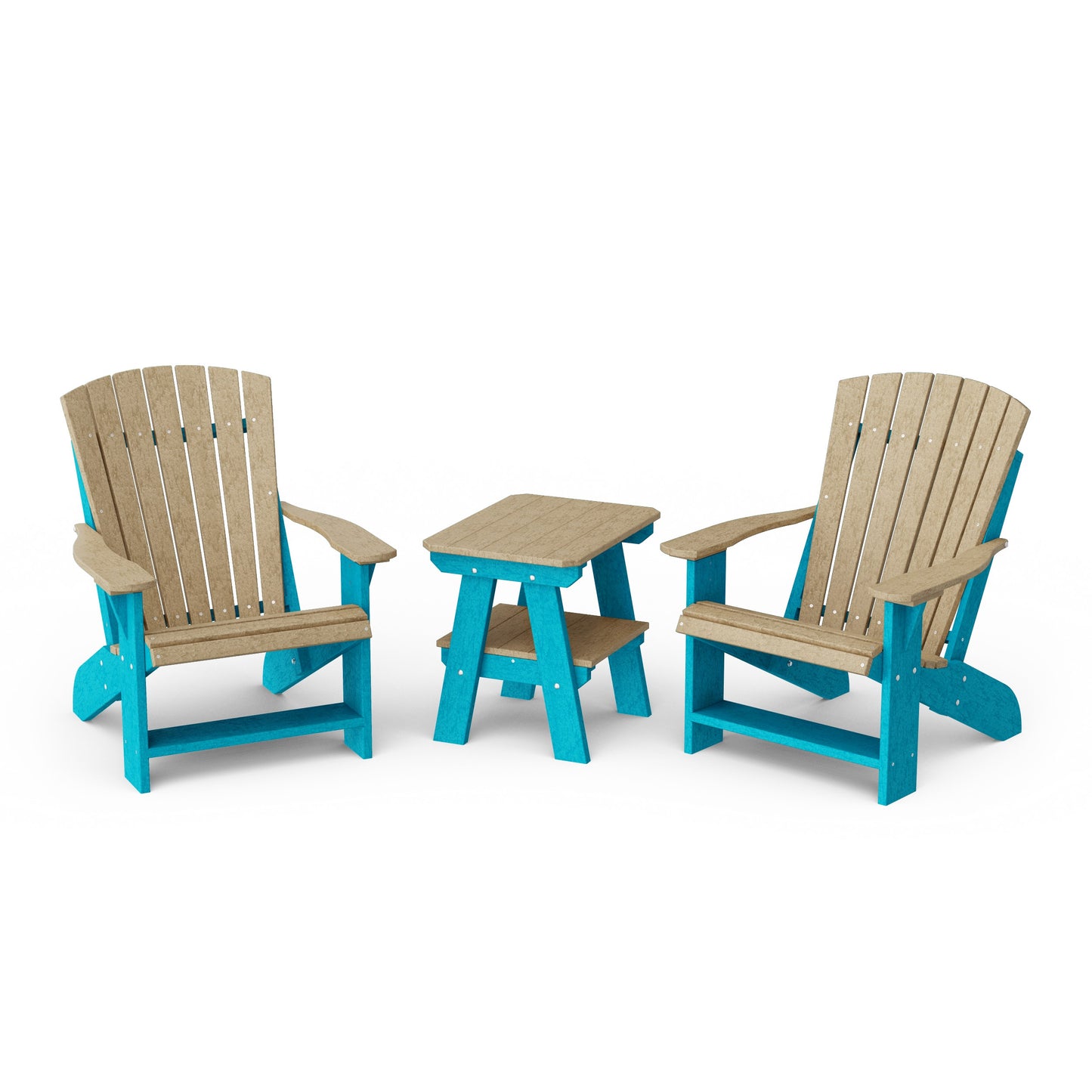 Heritage 3-Piece Adirondack Chair Set with Side Table