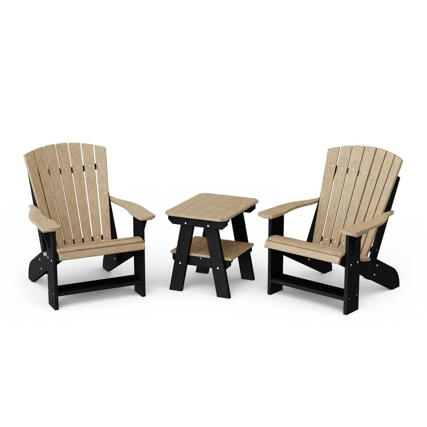Heritage 3-Piece Adirondack Chair Set with Side Table