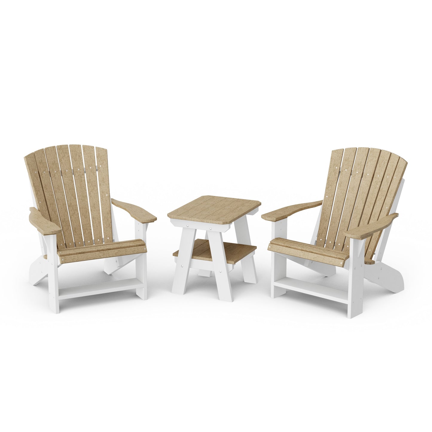 Heritage 3-Piece Adirondack Chair Set with Side Table