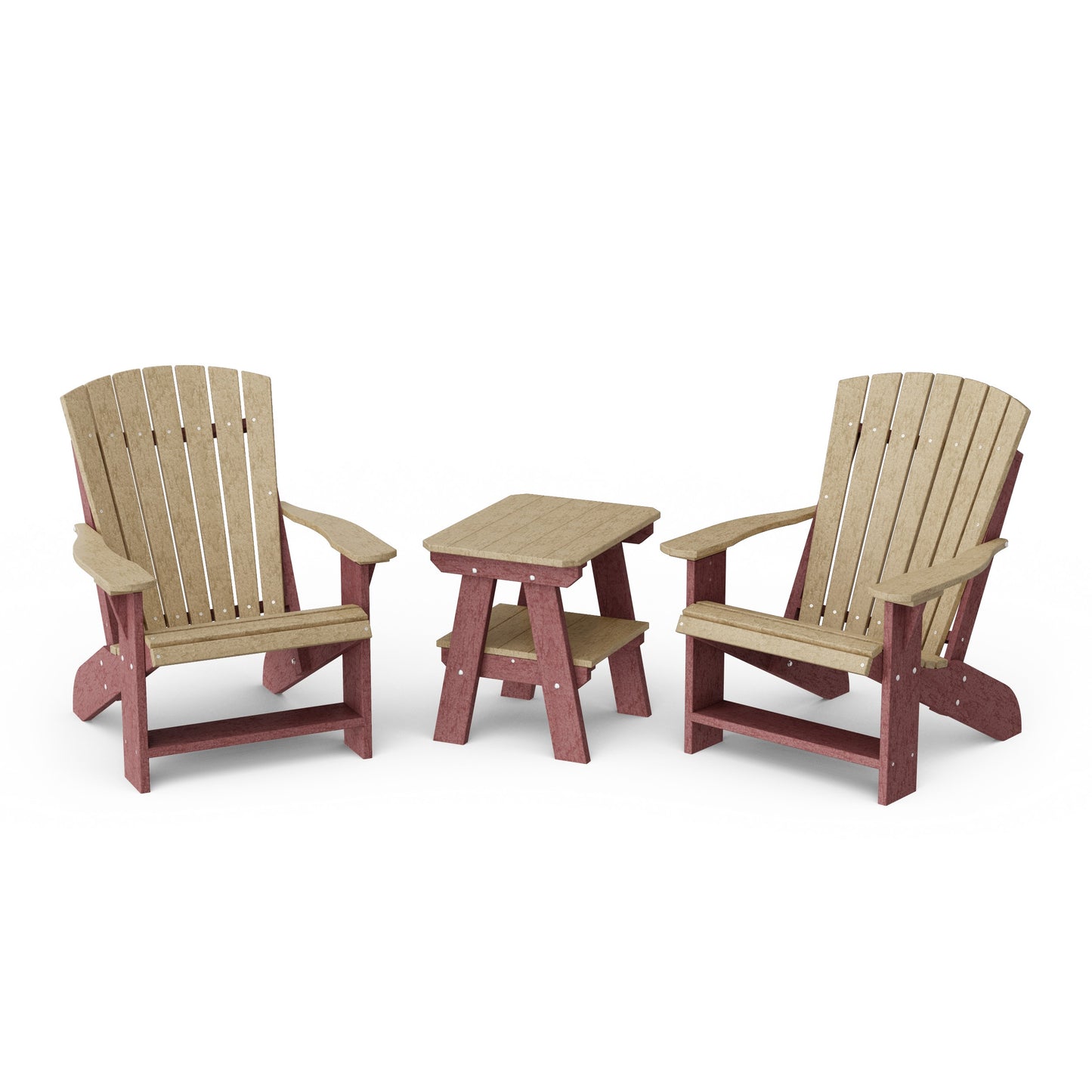 Heritage 3-Piece Adirondack Chair Set with Side Table