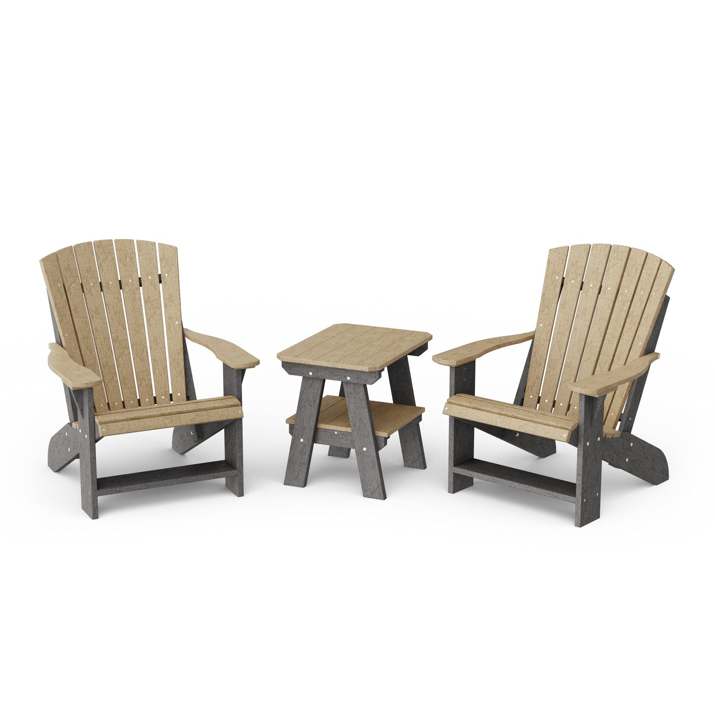 Heritage 3-Piece Adirondack Chair Set with Side Table