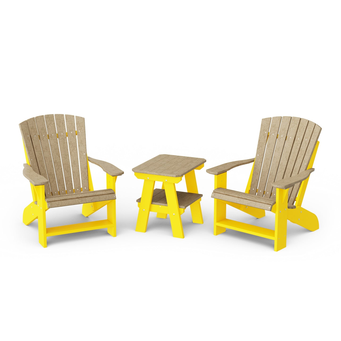 Heritage 3-Piece Adirondack Chair Set with Side Table