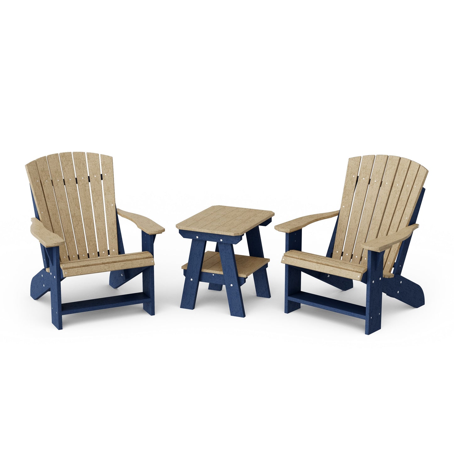 Heritage 3-Piece Adirondack Chair Set with Side Table